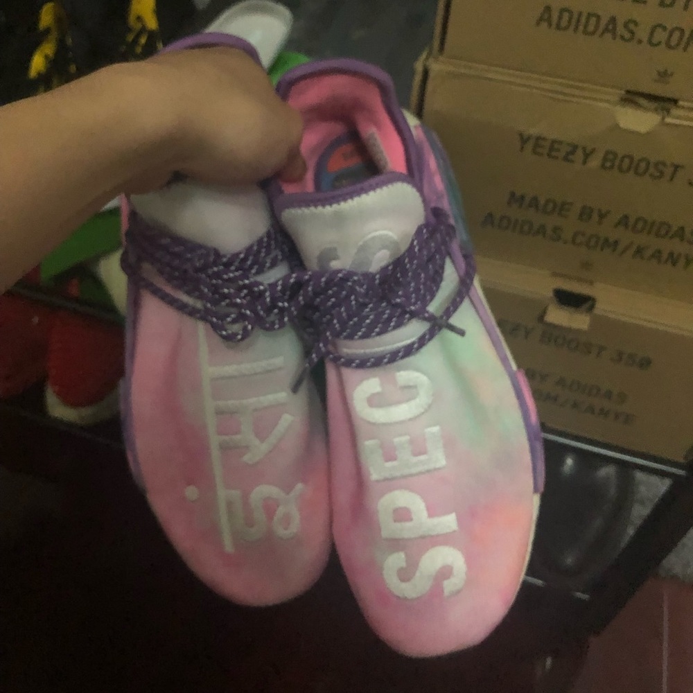 adidas human race nmd pink glow us11
